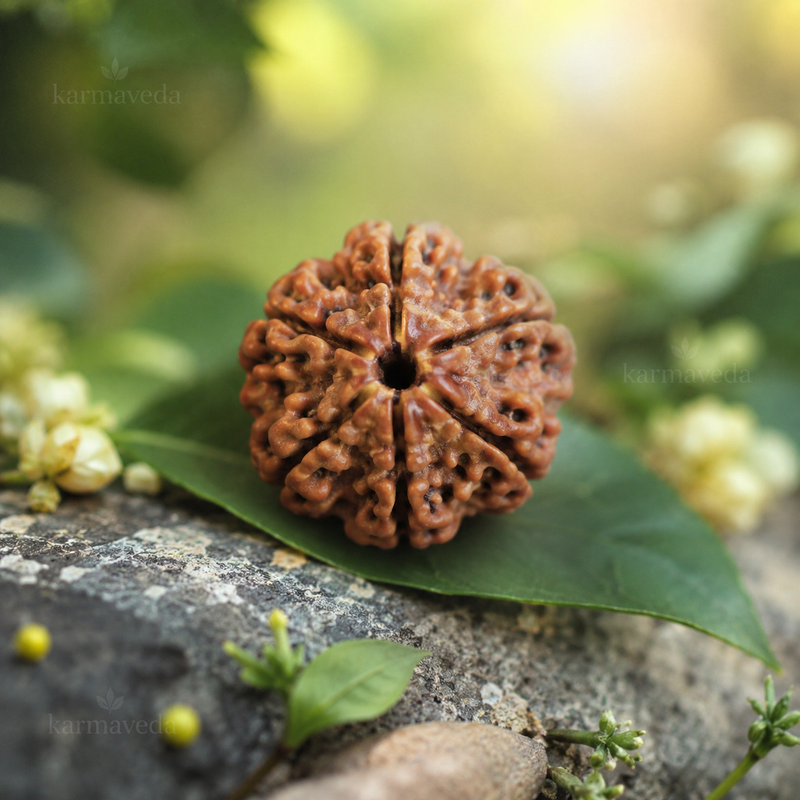 Brown textured object on a green leaf with a blurred natural background