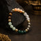 Dhanlabh Bracelet with Pyrite, Tiger Eye, Citrine, Aventurine, Sphatik & Jade Beads