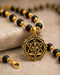 Gold Plated Karungali Mala with Lord Hanuman Pendant