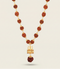 Gold Plated Rudraksha Mala with Shiva Damroo Trishool Pendant