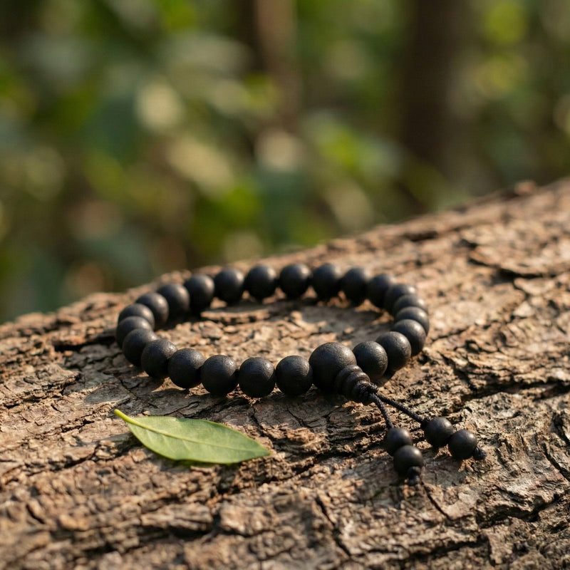 108+1 Original Karungali Jaap Mala & Karungali Bracelet Combo - Natural Ebony Wood Beads Govt. Certified
