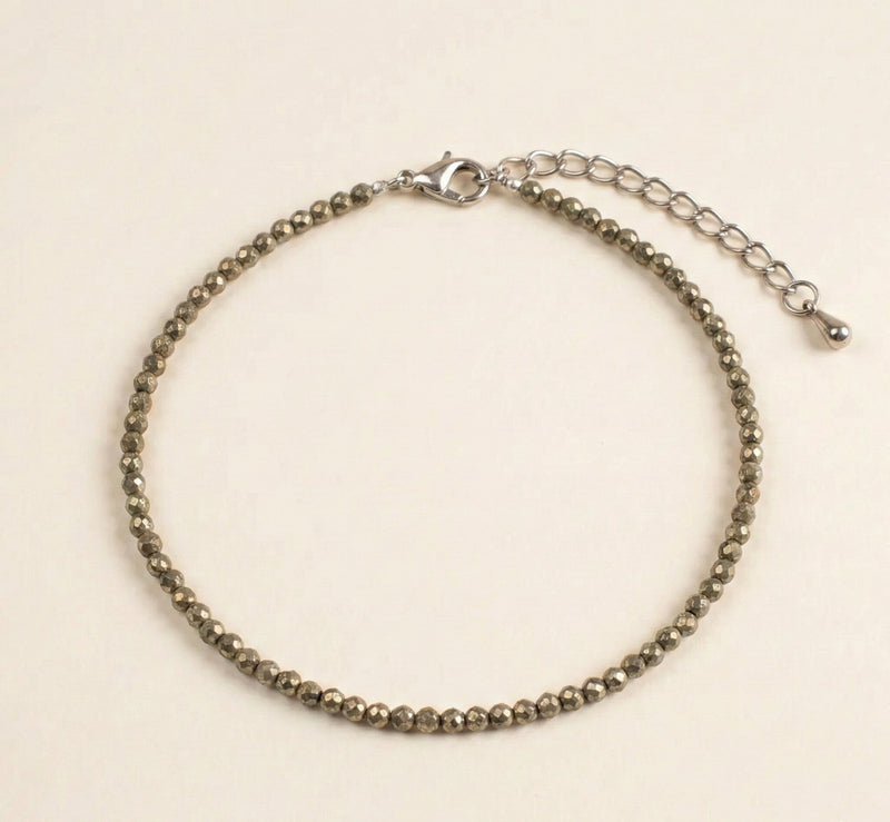 Raw Pyrite Anklet