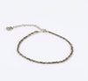 Silver bracelet on a white background