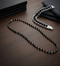 Silver Plated Karungali Mala & Silver Plated Karungali Modern Bracelet Combo - Natural Ebony Wood Beads Govt. Certified