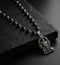 Silver Plated Karungali Mala with Lord Murugan Pendant