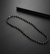 Silver Plated Karungali Mala - Natural Ebony Wood Beads Govt. Certified