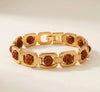 Square Gold Plated Rudraksha Bracelet